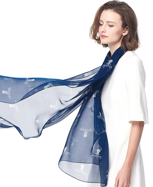 Elegant And Luxurious Silk Chiffon Scarf