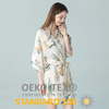 Washable Oversized Manufacturer Printed Silk CDC Kimino for Night