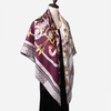 Luxury Double Sided Digital Printed Pure Mulberry Square Silk Scarf For Lady 