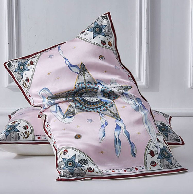 Print Silk Pillowcase -1