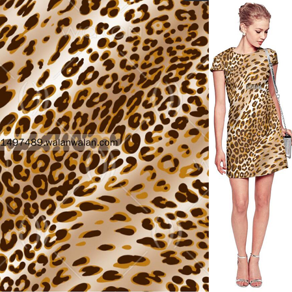 Fashionable Animal Digital Print Silk Fabric for Dress 