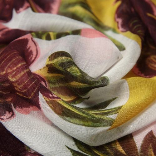 Wool blend printed scarf