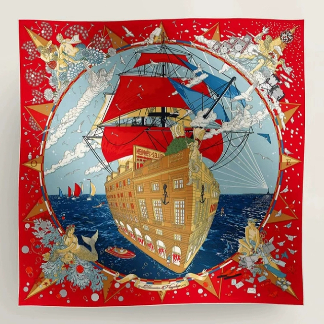 Custom Made 90x90cm Silk Square Scarf with Your Own Design