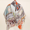 Vintage Extra Large Printed Modal Cashmere Scarf for Women 