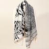 Oversize Customized Animal Print Wool Blend Silk Scarf